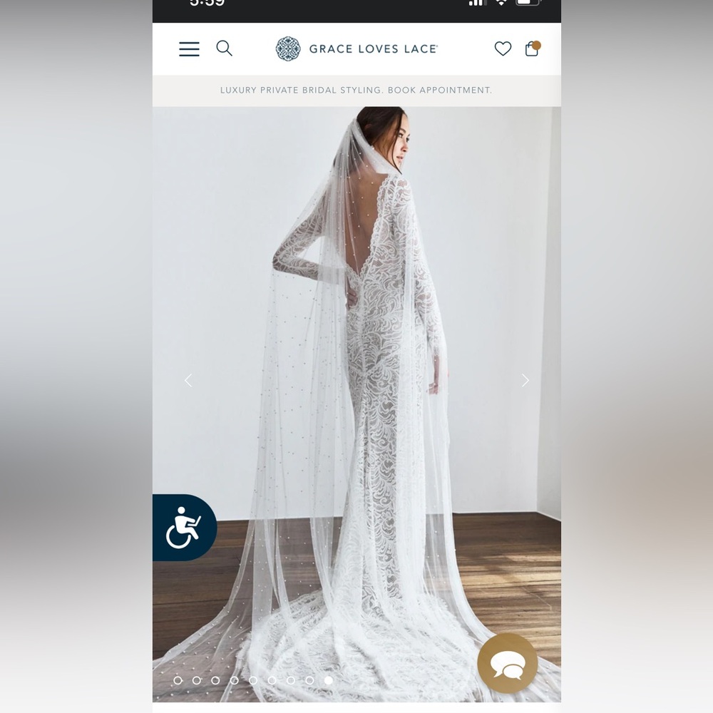 Grace Loves Lace White Bridal Veil